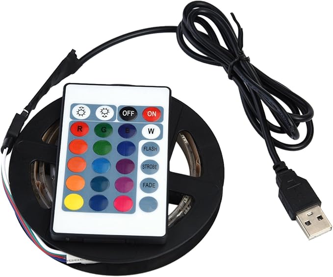 Bandes LED multicolore flexible avec télécommande de 10 mètres