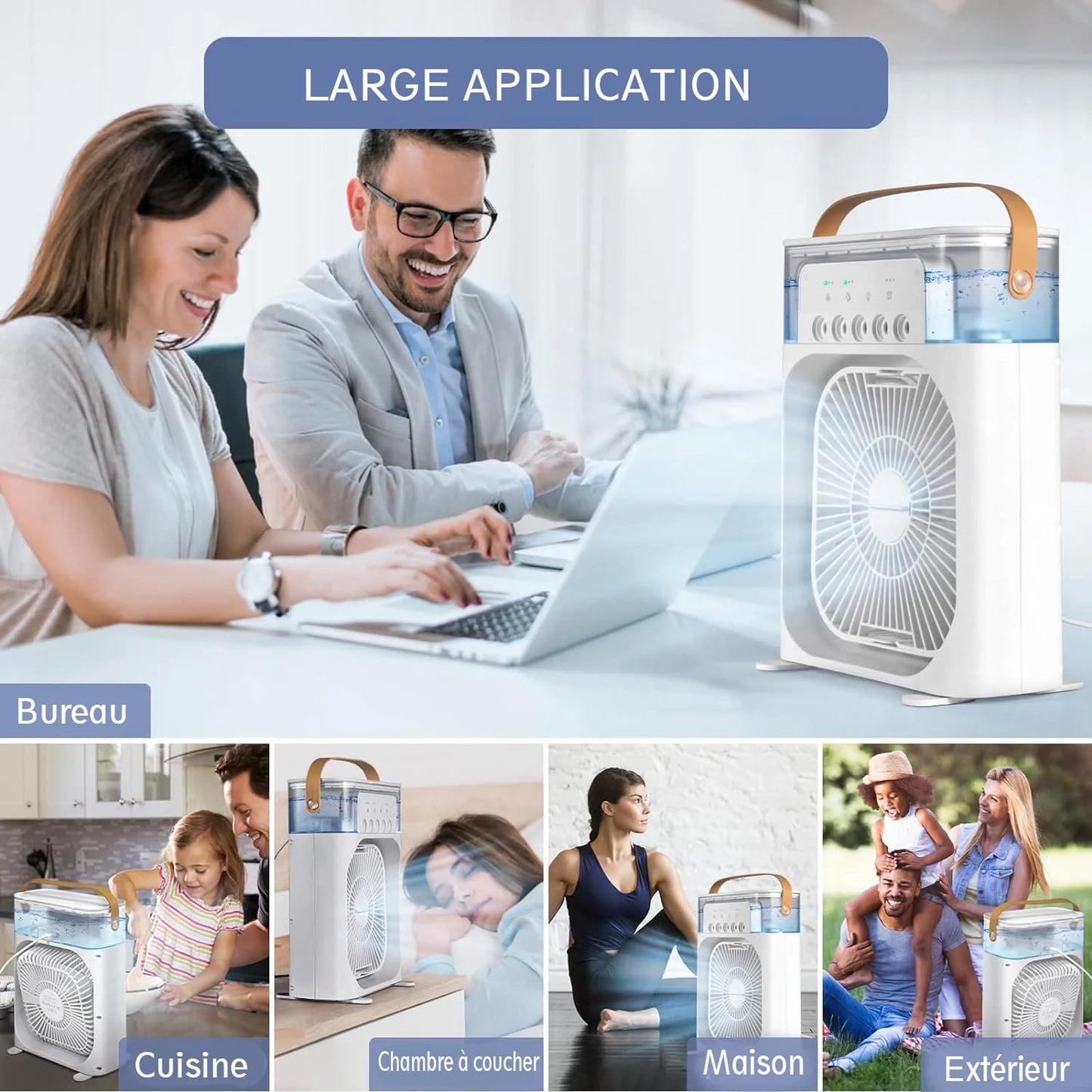 Mini Climatiseur - Ventilateur - Diffuseur et Veilleuse : Tout en UN