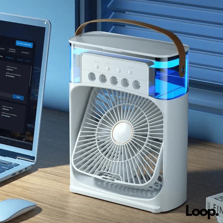Mini Climatiseur - Ventilateur - Diffuseur et Veilleuse : Tout en UN