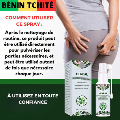 HERBAL SPRAY - Traitement efficace contre les Hémorroïdes interne et externe