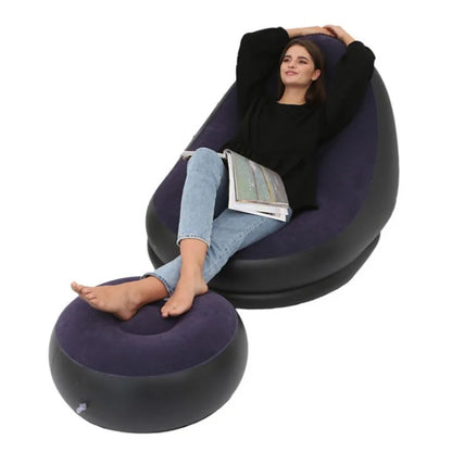 Fauteuil Gonflable avec Pouf et Gonfleur OFFERT